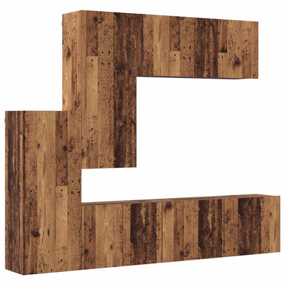 UnitÃ  TV da Parete 5 pcs Legno vecchio Legno multistrato