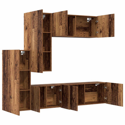 UnitÃ  TV da Parete 5 pcs Legno vecchio Legno multistrato
