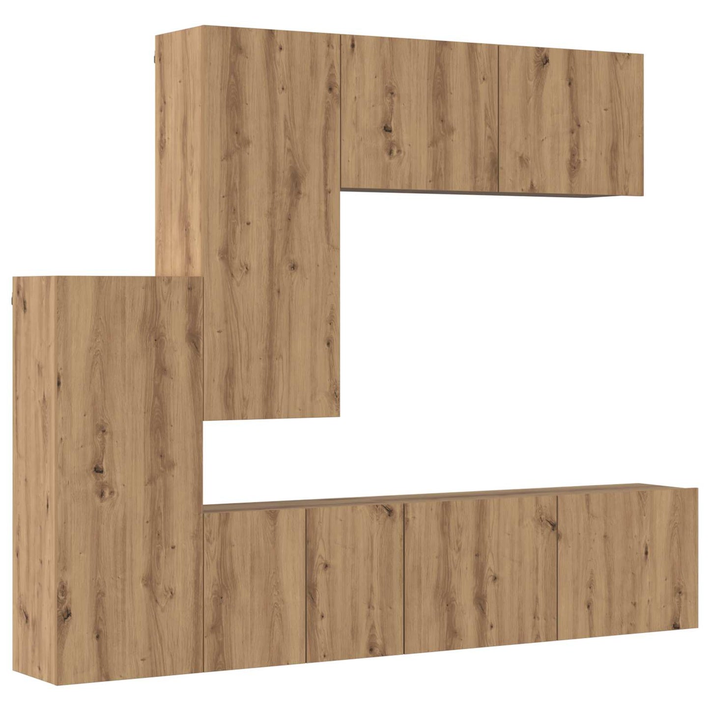 UnitÃ  TV da Parete 5 pcs Rovere artigianale Legno multistrato