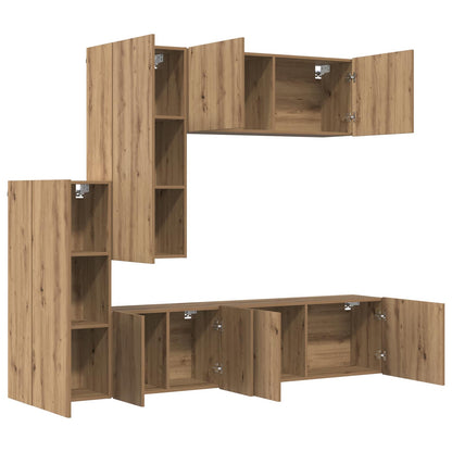 UnitÃ  TV da Parete 5 pcs Rovere artigianale Legno multistrato