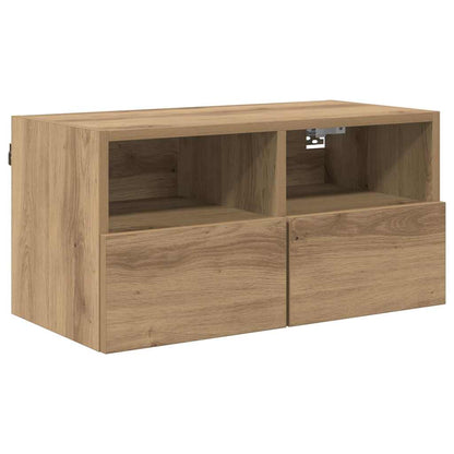 UnitÃ  per TV a Muro 4 pcs Rovere artigianale Legno multistrato