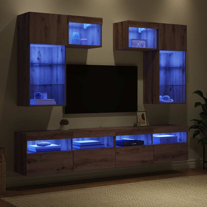 UnitÃƒÂ  per TV a Muro 6 pcs Legno vecchio Legno multistrato