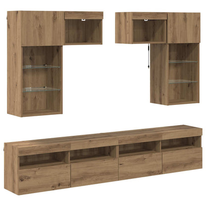 UnitÃƒÂ  per TV a Muro 6 pcs Legno vecchio Legno multistrato
