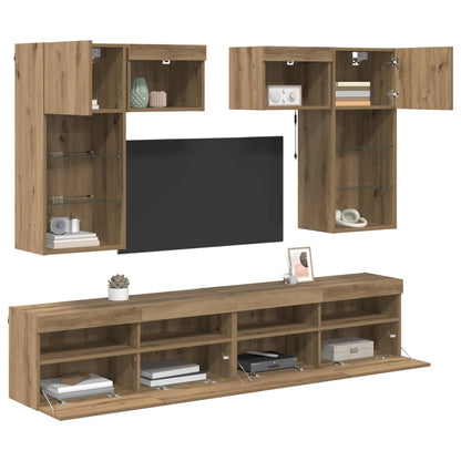 UnitÃƒÂ  per TV a Muro 6 pcs Legno vecchio Legno multistrato