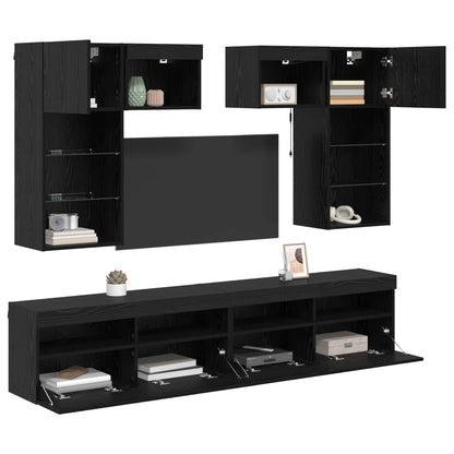 UnitÃƒÂ  per TV a Muro 6 pcs Rovere artigianale Legno multistrato
