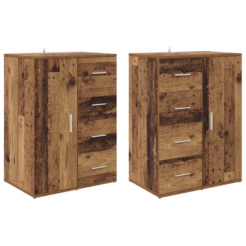 Sideboards Corona 2 pcs Legno vecchio 59 x 39 x 80 cm