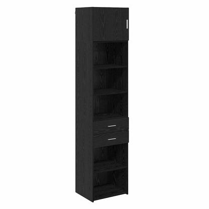 Credenza Rovere Nero 50 x 42,5 x 225 cm Legno multistrato