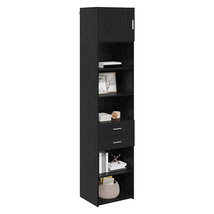 Credenza Rovere Nero 50 x 42,5 x 225 cm Legno multistrato