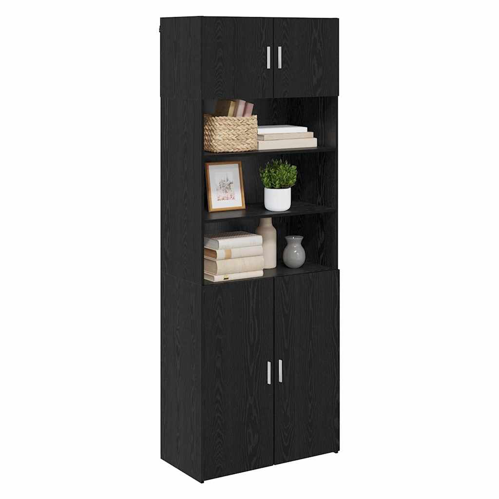 Armadio Rovere Nero 80 x 42,5 x 225 cm Legno multistrato