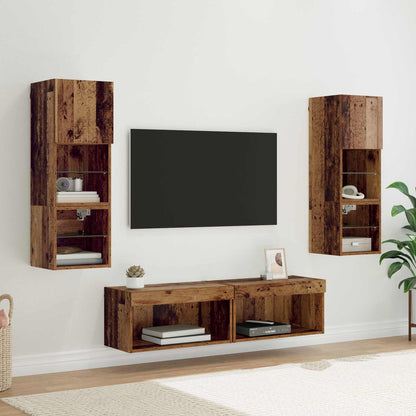 UnitÃ  TV da Parete 6 pcs Legno vecchio Legno multistrato