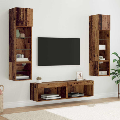 UnitÃ  TV da Parete 6 pcs Legno vecchio Legno multistrato