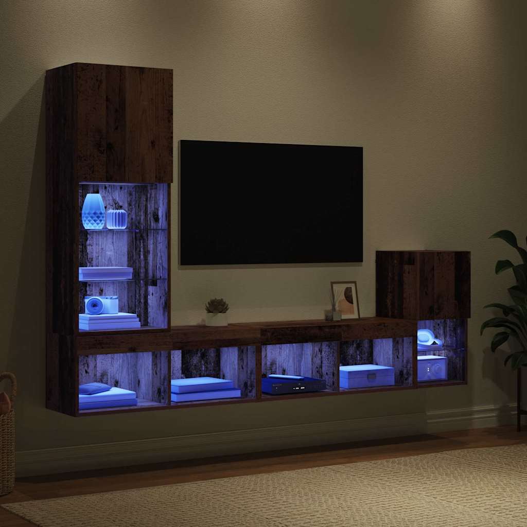 UnitÃ  per TV a Muro Legno vecchio Legno multistrato