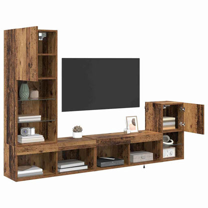 UnitÃ  per TV a Muro Legno vecchio Legno multistrato