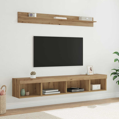 Set di Mobiletto da TV a Parete 5 pcs Rovere artigianale