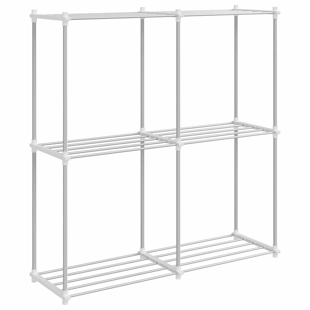 Mensola tubolare Bianco 86 x 27 x 90 cm Alluminio