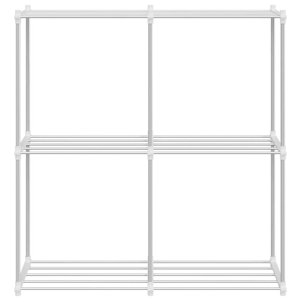 Mensola tubolare Bianco 86 x 27 x 90 cm Alluminio