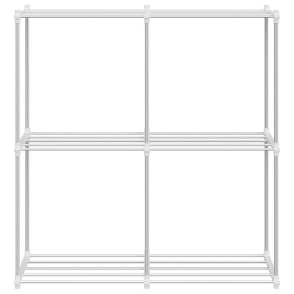 Mensola tubolare Bianco 86 x 27 x 90 cm Alluminio