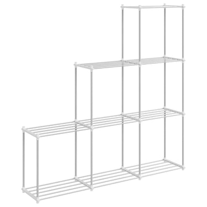 Mensola tubolare Bianco 129 x 27 x 132 cm Alluminio