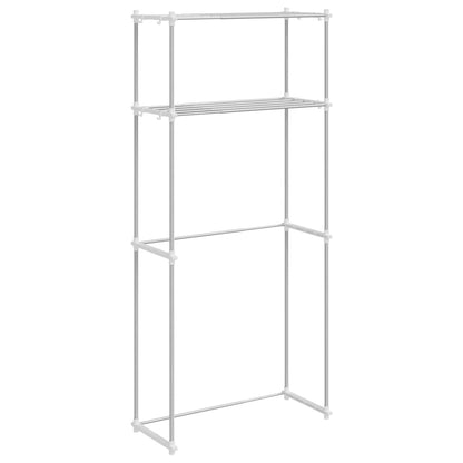 Mensola per lavatrice Bianco 70 x 27 x 136 cm Alluminio