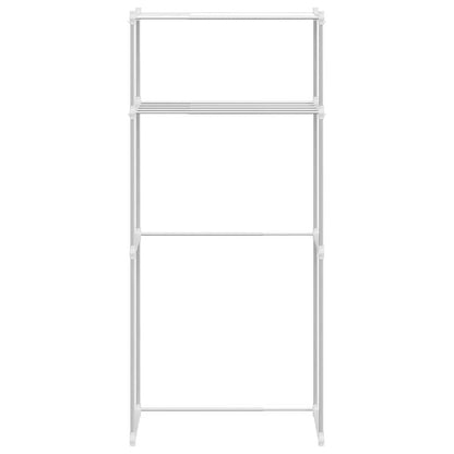 Mensola per lavatrice Bianco 70 x 27 x 136 cm Alluminio