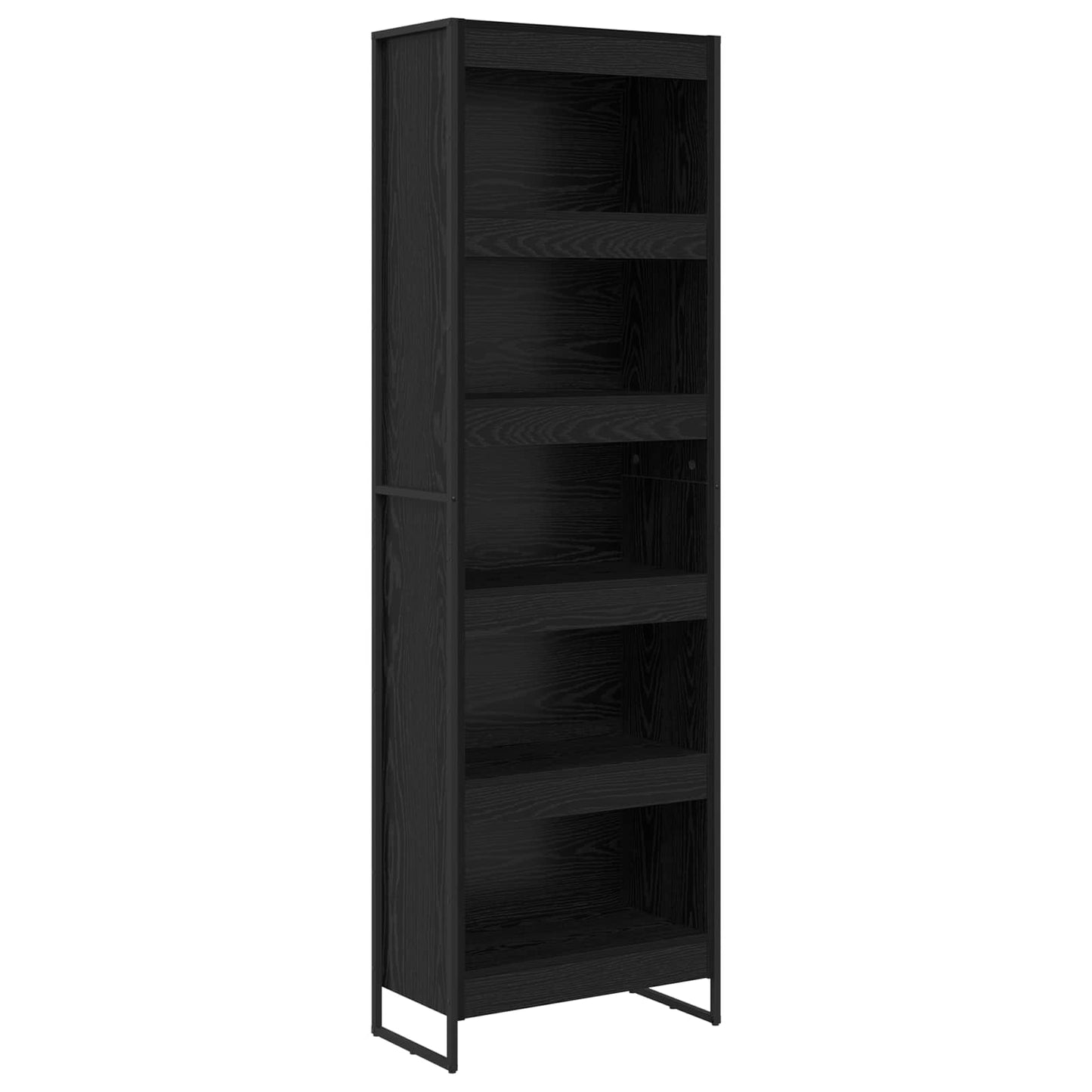 Armadio per Libri 2 pcs Rovere Nero 80 x 30 x 155 cm