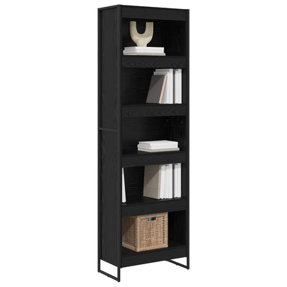 Armadio per Libri 2 pcs Rovere Nero 80 x 30 x 155 cm