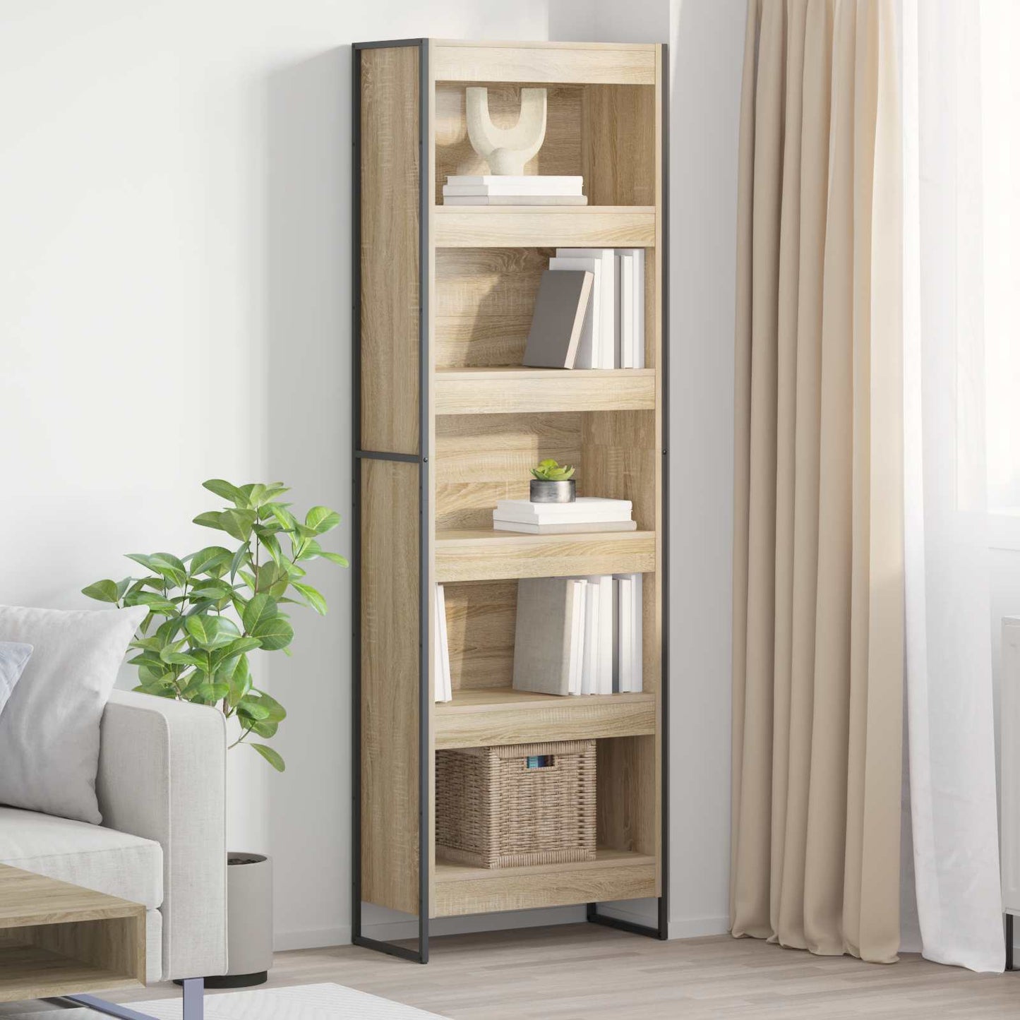 Armadio per Libri 2 pcs Sonoma 80 x 30 x 155 cm