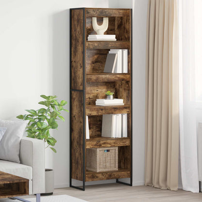 Armadio per Libri 2 pcs Quercia Fumosa 80 x 30 x 155 cm