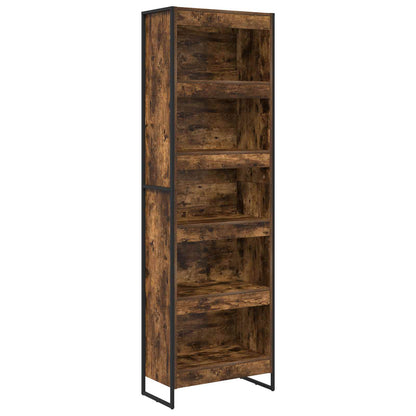 Armadio per Libri 2 pcs Quercia Fumosa 80 x 30 x 155 cm