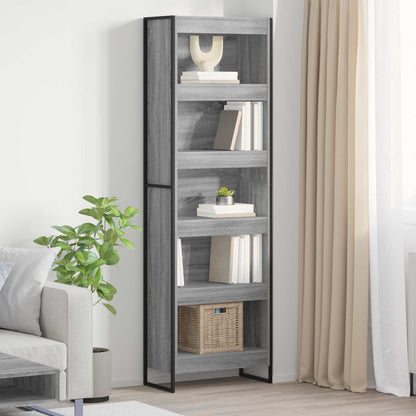 Armadio per Libri 2 pcs Grigio Sonoma 80 x 30 x 155 cm