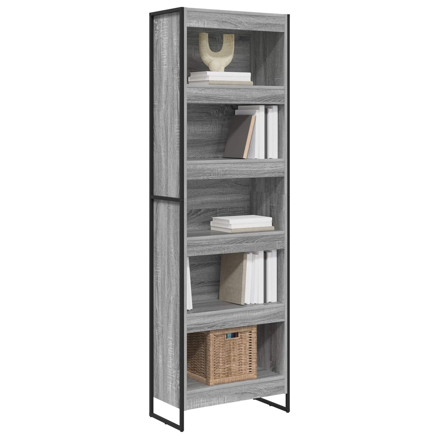 Armadio per Libri 2 pcs Grigio Sonoma 80 x 30 x 155 cm