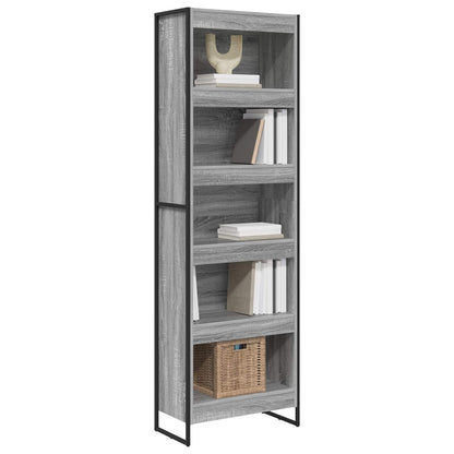 Armadio per Libri 2 pcs Grigio Sonoma 80 x 30 x 155 cm