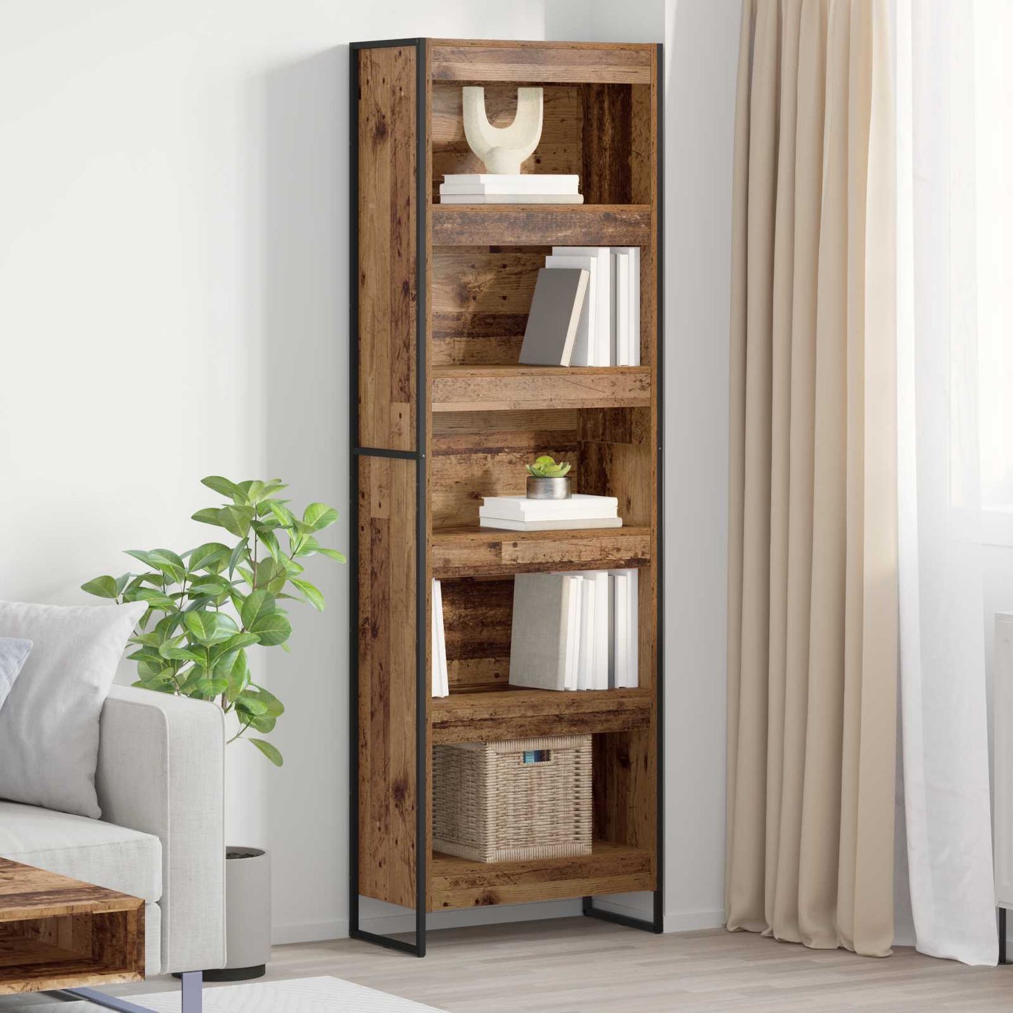 Armadio per Libri 2 pcs Legno vecchio 80 x 30 x 155 cm