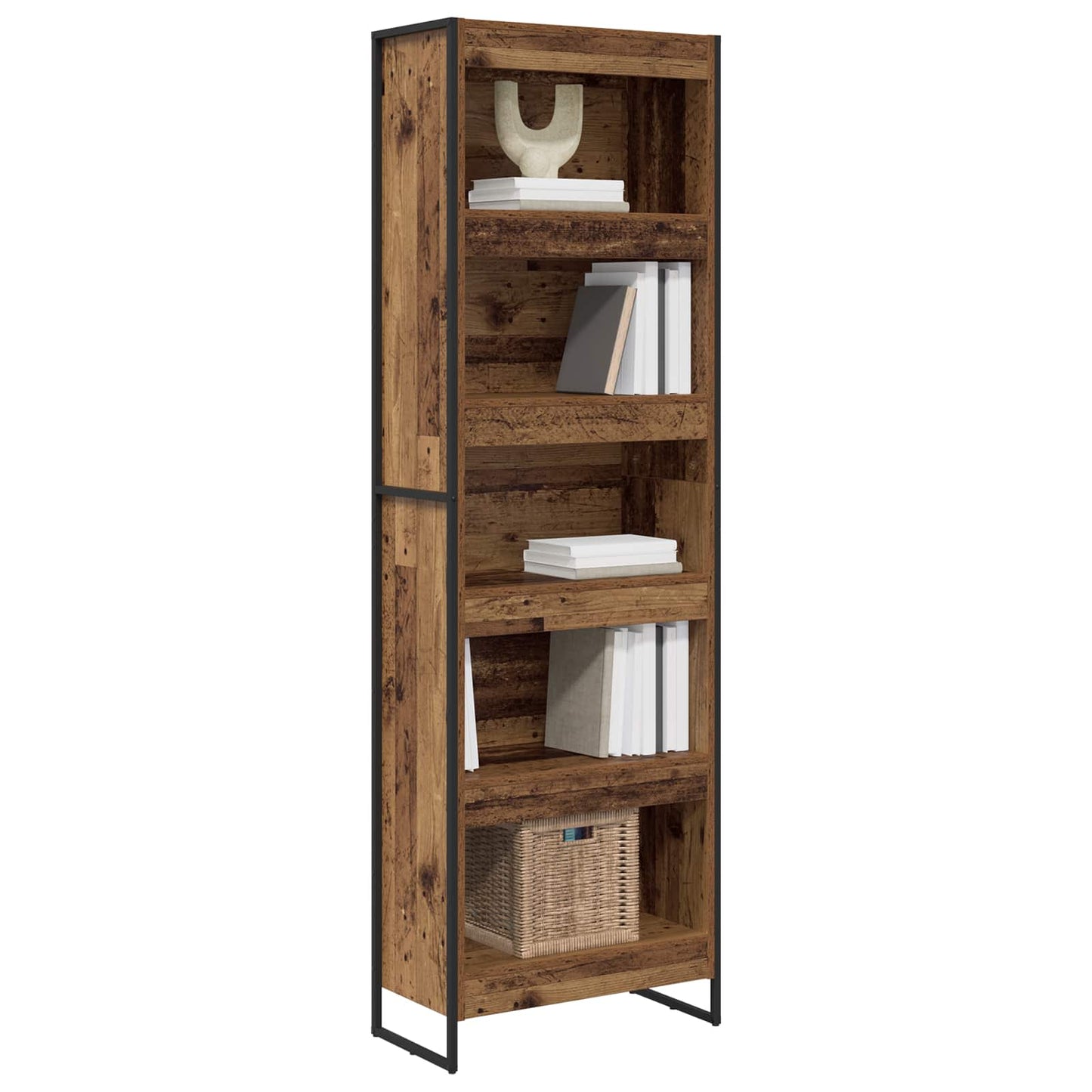 Armadio per Libri 2 pcs Legno vecchio 80 x 30 x 155 cm