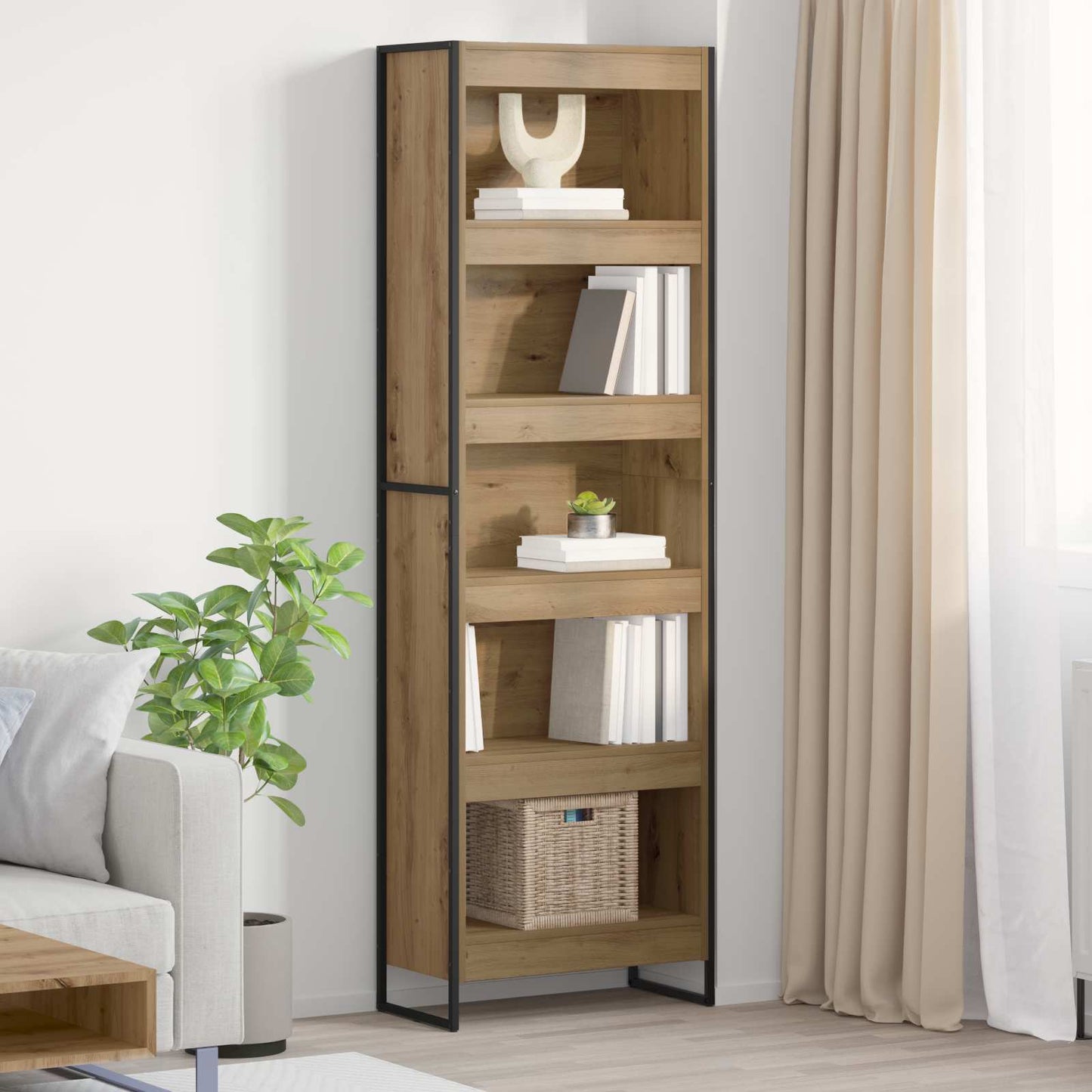 Armadio per Libri 2 pcs Rovere Artigianale 80 x 30 x 155 cm