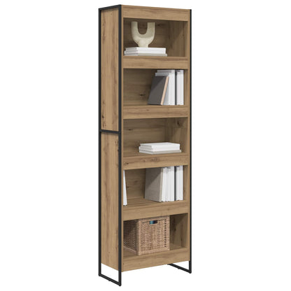 Armadio per Libri 2 pcs Rovere Artigianale 80 x 30 x 155 cm