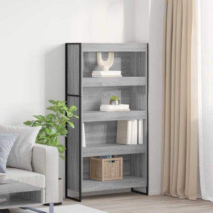 Armadio per Libri 2 pcs Grigio Sonoma 80 x 30 x 155 cm