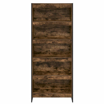 Armadio per Libri 2 pcs Quercia Fumosa 80 x 30 x 155 cm