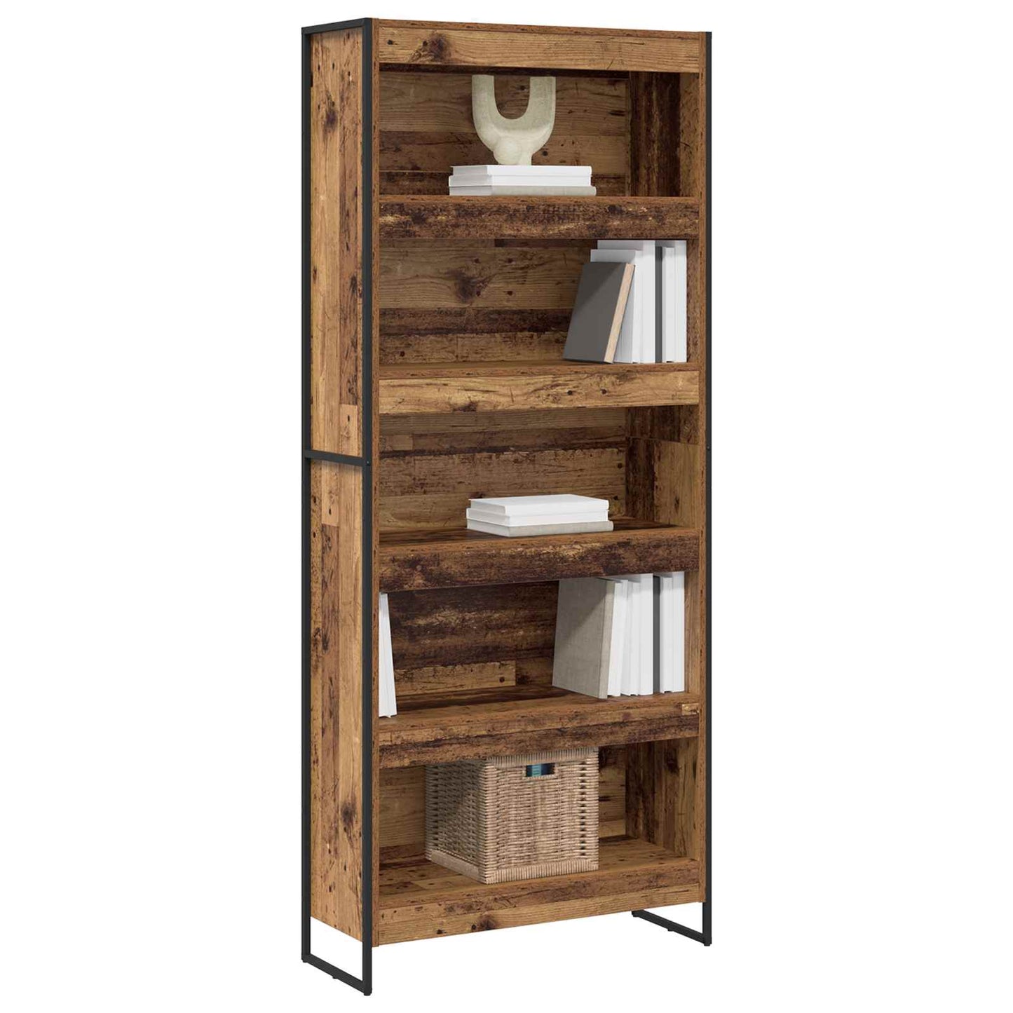 Armadio per Libri 2 pcs Legno vecchio 80 x 30 x 155 cm