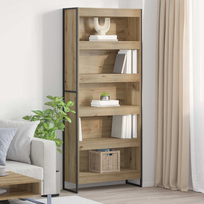 Armadio per Libri 2 pcs Rovere Artigianale 80 x 30 x 155 cm