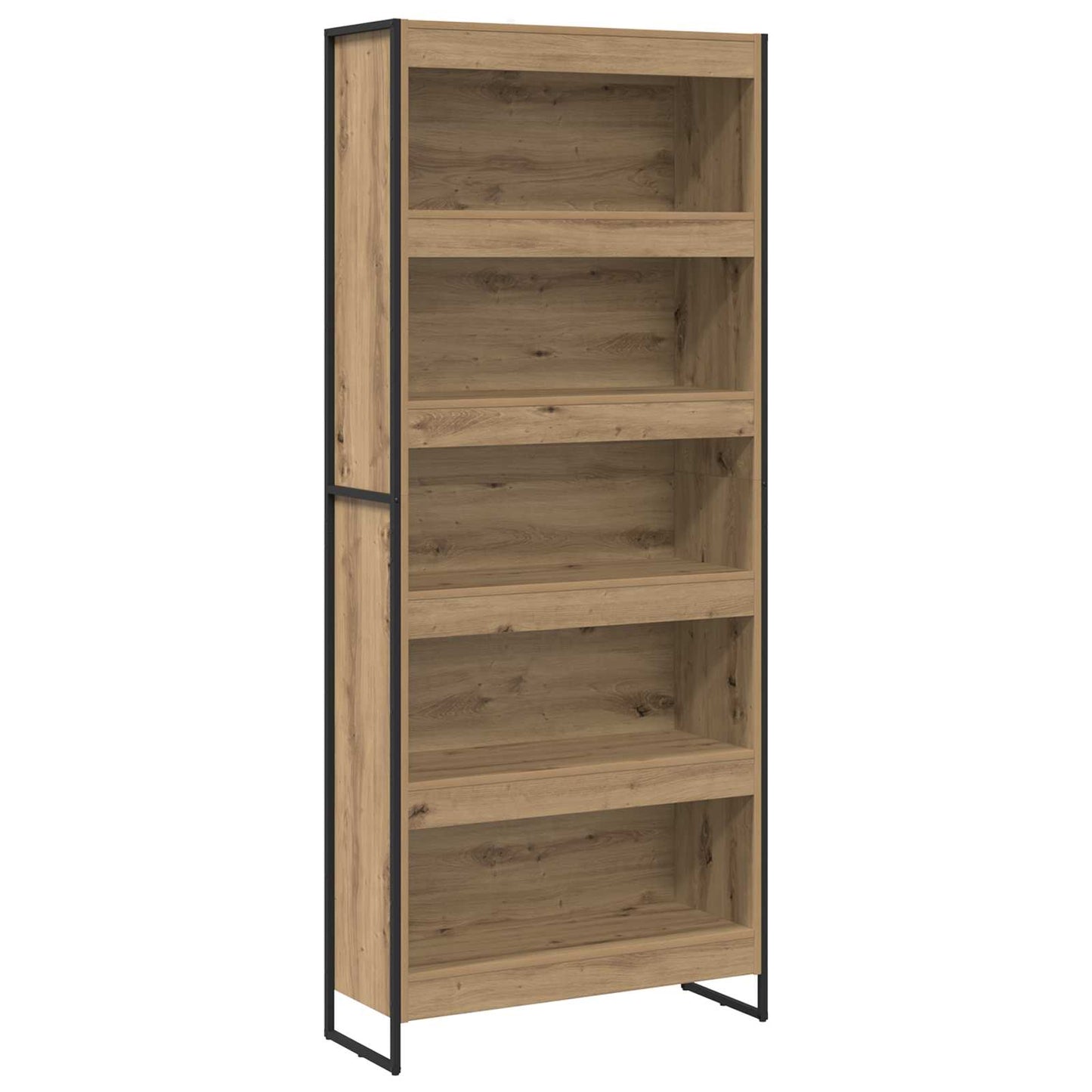 Armadio per Libri 2 pcs Rovere Artigianale 80 x 30 x 155 cm