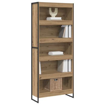 Armadio per Libri 2 pcs Rovere Artigianale 80 x 30 x 155 cm
