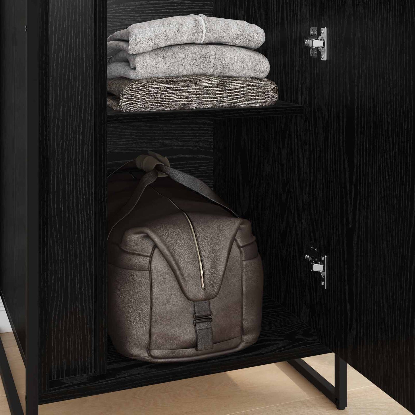 Armadio 2 pcs Rovere Nero 50 x 50 x 200 cm Legno multistrato