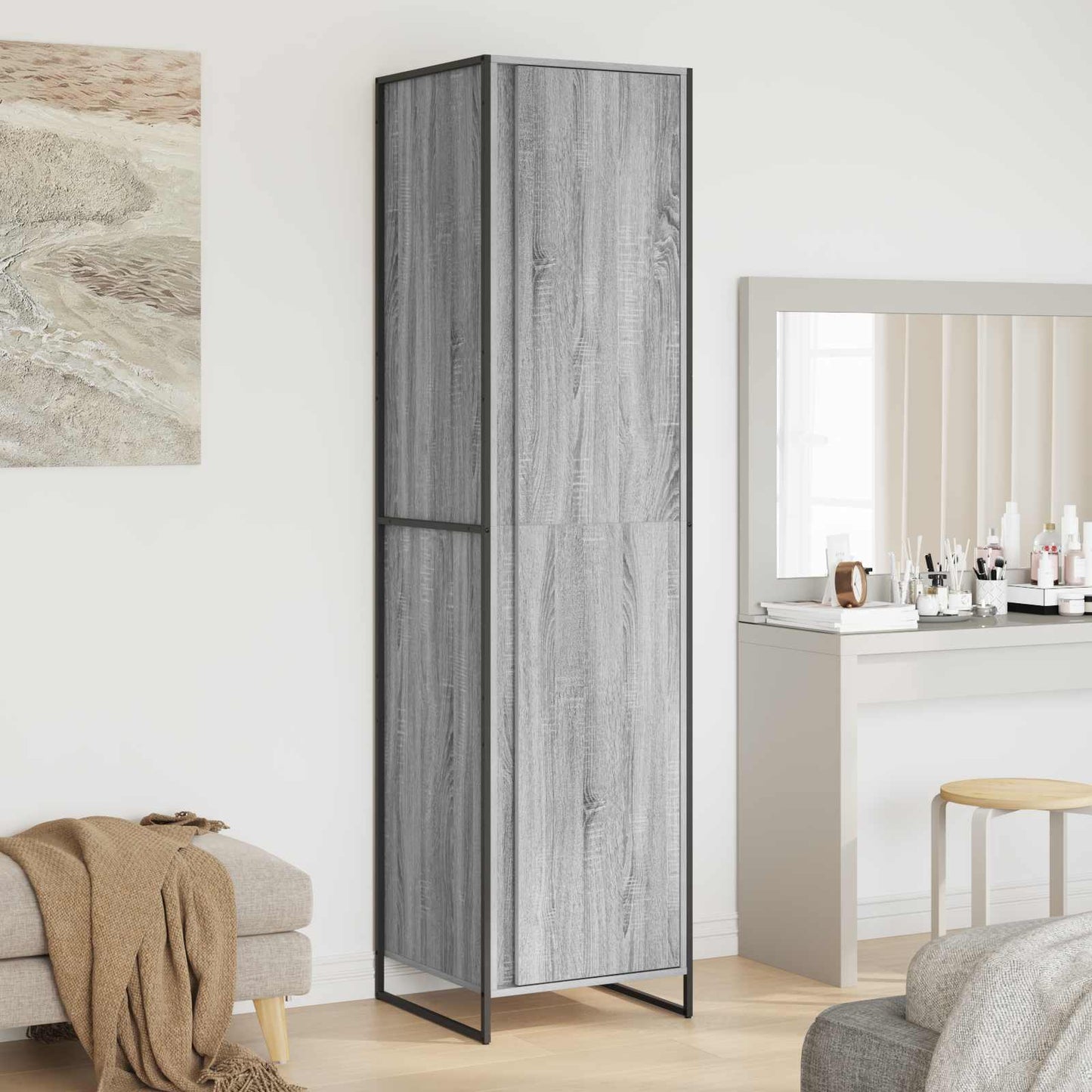 Armadio 2 pcs Grigio Sonoma 50 x 50 x 200 cm Legno multistrato