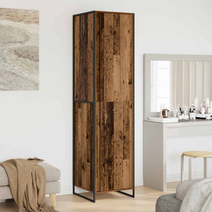 Armadio 2 pcs Legno vecchio 50 x 50 x 200 cm Legno multistrato