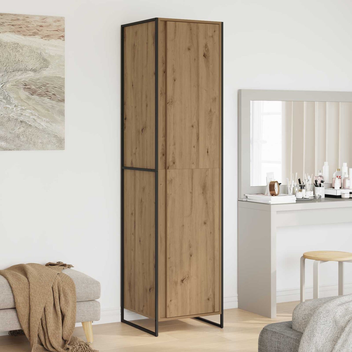 Armadio con porta 2 pcs Rovere Artigianale 50 x 50 x 200 cm