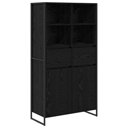 Credenza 2 pcs Rovere Nero 81 x 36 x 150.5 cm Legno multistrato