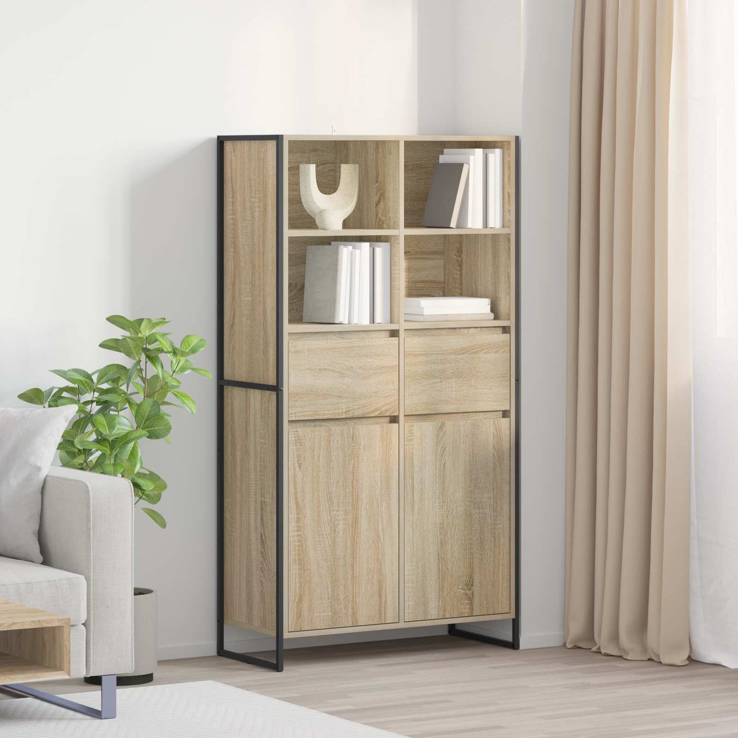Credenza 2 pcs Sonoma 81 x 36 x 150.5 cm Legno multistrato