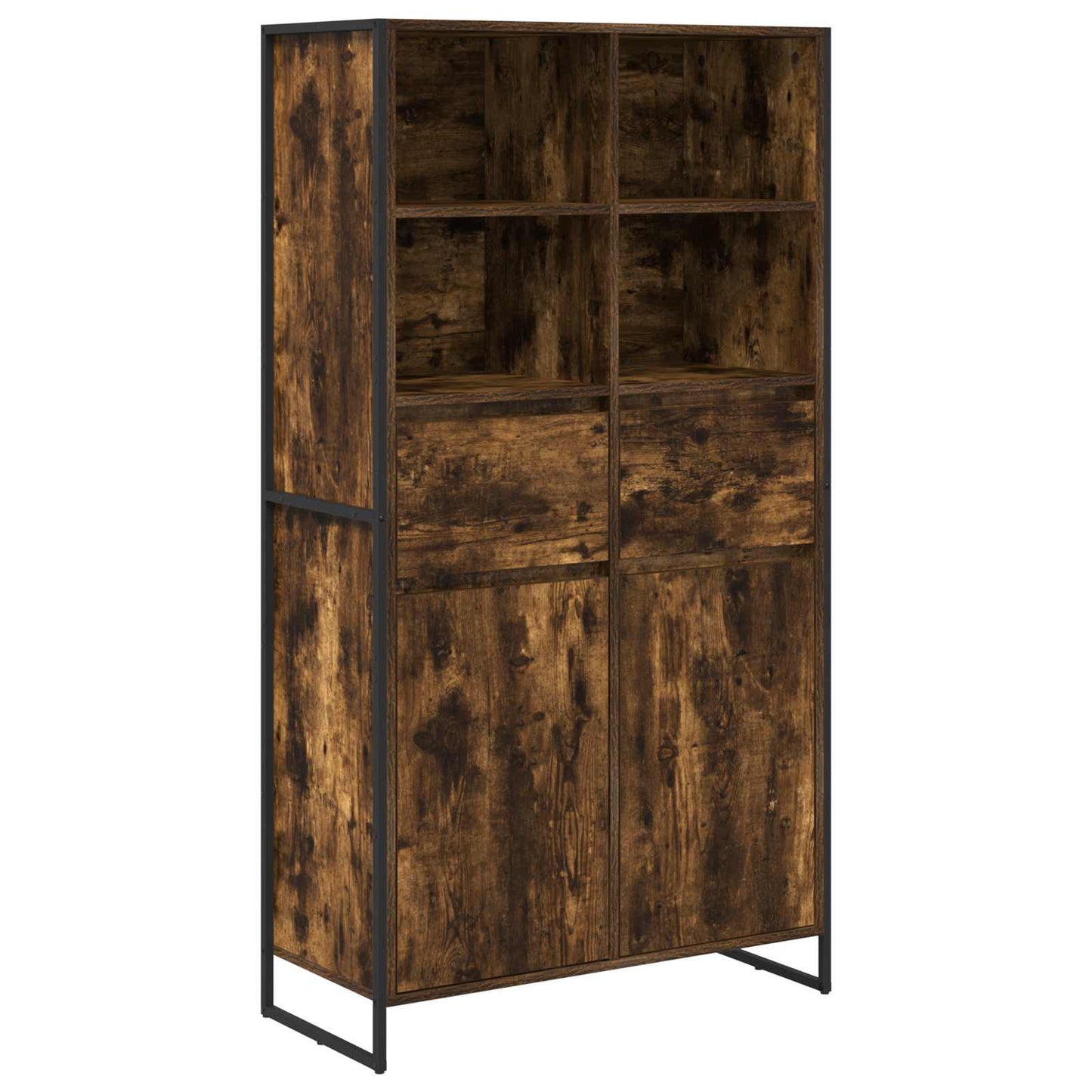 Credenza con cassetto 2 pcs Quercia Fumosa 81 x 36 x 150.5 cm