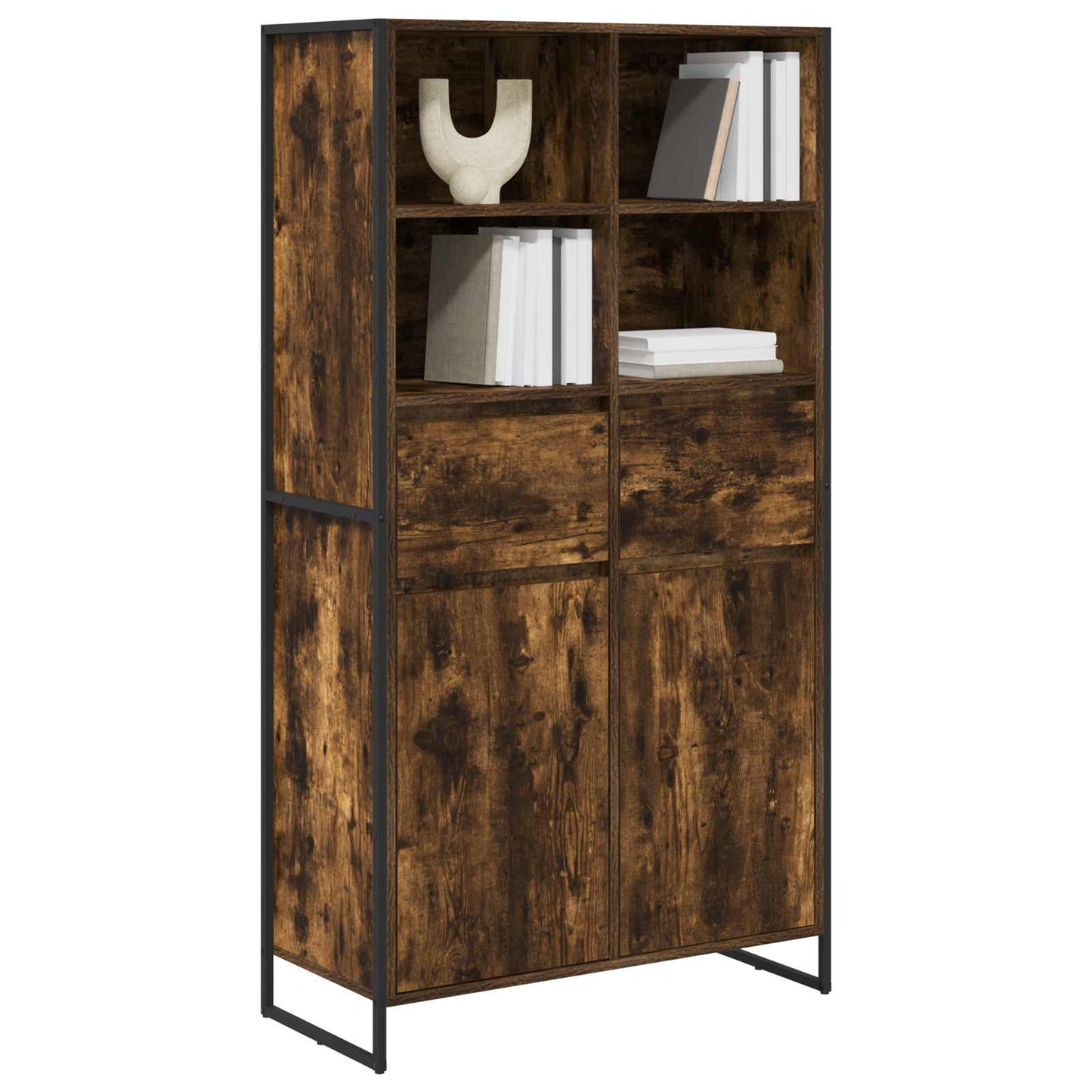 Credenza con cassetto 2 pcs Quercia Fumosa 81 x 36 x 150.5 cm